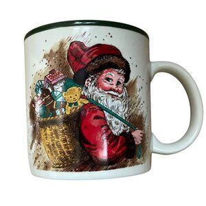 Vintage 1987 Marvelous Mugs Potpourri Press Santa Claus Ceramic Coffee Mug Korea